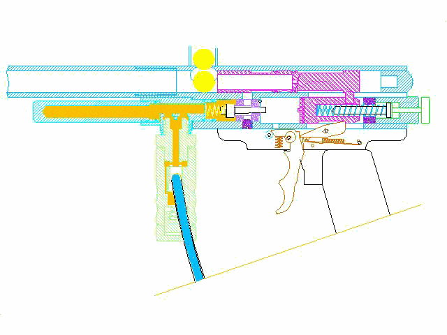 image represent mechanism of spring powered gun